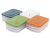 Контейнер с крышкой для хранения и заморозки продуктов на 3 секции, 30х23х11 см, зеленый