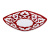 Тарелка квадрат Красная Пахта, Turon Porcelain, Ø 21.5 см