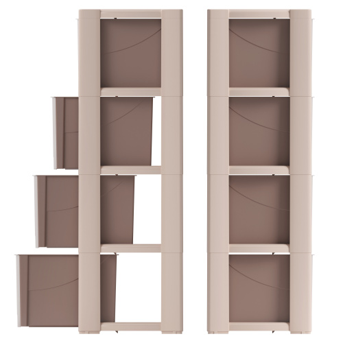 Комод "Колорит" на 4 секции, Альтернатива М7834, беж.