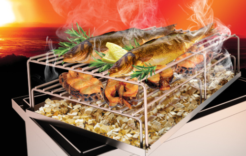 Коптильня Smoky Proof Large двухъярусная с гидрозатвором, GRILLUX