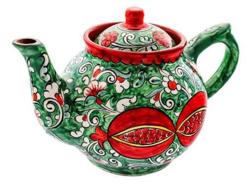 Набор чайный "Риштанская керамика", Гранат, 10 предметов