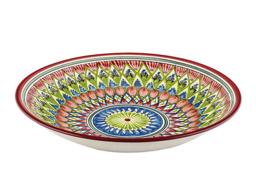 Блюдо Ляган "Риштанская керамика", Красная мехроб, Ø 34 см Блюдо Ляган "Риштанская керамика", Красная мехроб, Ø 34 см