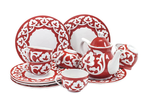 !Чайный сервиз Красная Пахта, Turon porcelain, 13 предметов