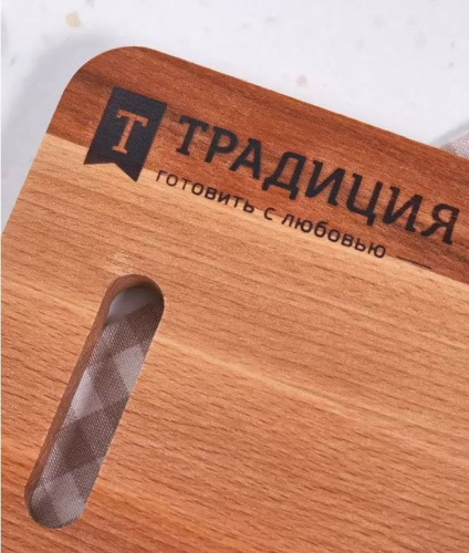 Доска разделочная 29x19x1,6см, бук, Традиция