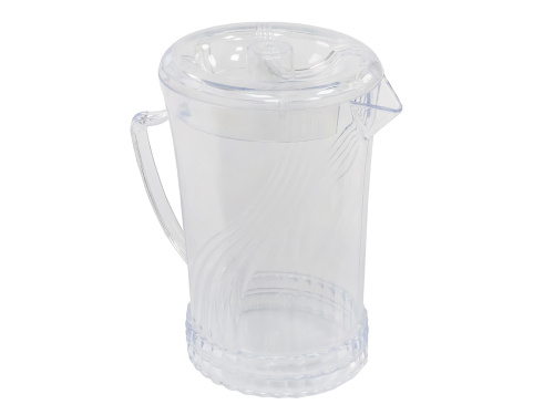 Кувшин с крышкой 1.5 л со стаканами 4 шт  по 300 мл, пластик, прозрачный