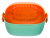 Дуршлаг с миской 2 в 1 овальный, пластиковый, 2.5 л, зеленый/оранжевый Дуршлаг с миской 2 в 1 овальный, пластиковый, 2.5 л, зеленый/оранжевый