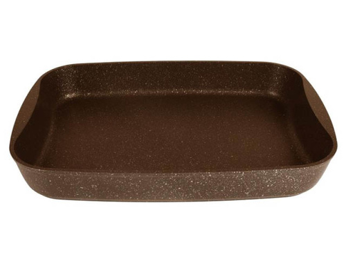 Противень с антипригарным покрытием 40x29.5x5 см, Kukmara (Кофейный мрамор), пмк03а