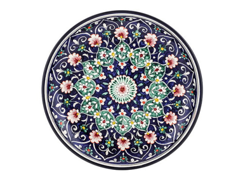 Блюдо Ляган "Риштанская керамика", Коракалам, диаметр 28 см RSN025