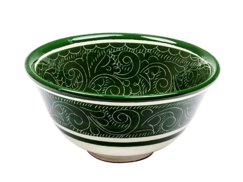 Набор чайный "Риштанская керамика", Зеленый, 9 предметов