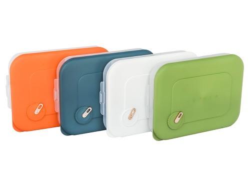 Контейнер с крышкой для хранения и заморозки продуктов на 1 секцию, 30х23х5 см, оранжевый