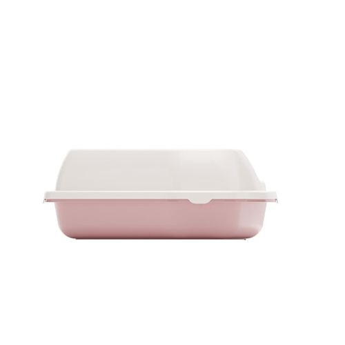 Лоток для кошек угловой "Лекси" Альтернатива М6966, (розовый), 555х415х150 мм