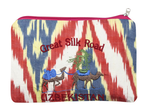 Кошелёк из адраса с машинной вышивкой