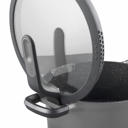 Сотейник со стеклянной крышкой BergHOFF Gem grey, 3.3 л