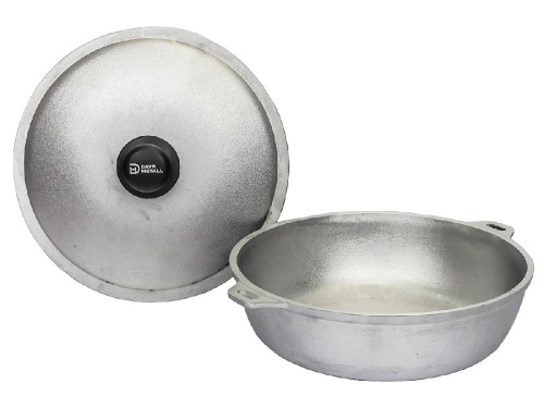 Жаровня алюминиевая с крышкой 260х80, DAVR METALL