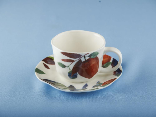 Чайная пара Fruits Line: чашка, блюдце, PLOVER, 250 мл