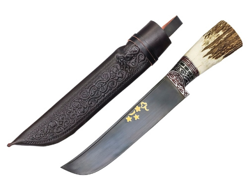 Нож Пчак, большой (тезкесар), рукоять: рог косули 