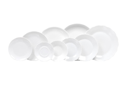 Тарелка "Зима", рифленый край, форфор, диаметр 25 см