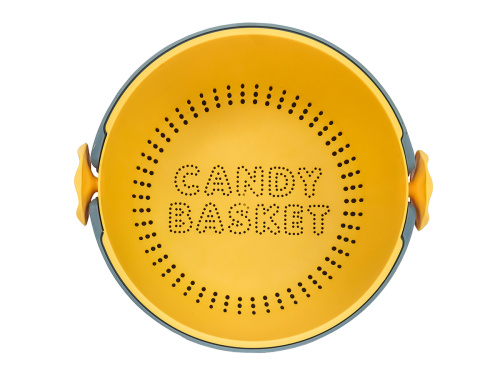 Дуршлаг с миской 2 в 1 круглый, пластиковый, 2 л, синий/желтый