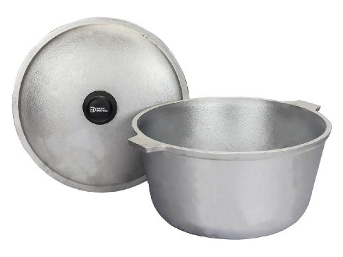 Котел алюминиевый с крышкой10 л (овальное дно) 