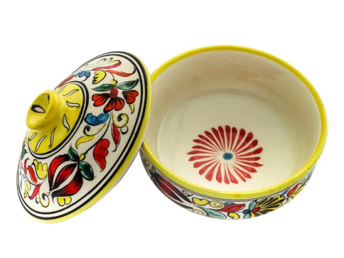 Набор чайный "Риштанская керамика", Турецкий стиль, желтый, 10 предметов