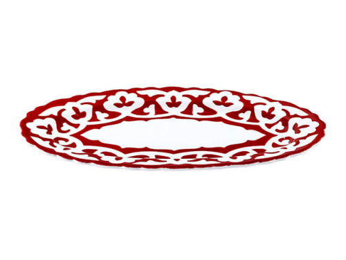 Тарелка овальная Красная Пахта, Turon Porcelain, Ø 29 см