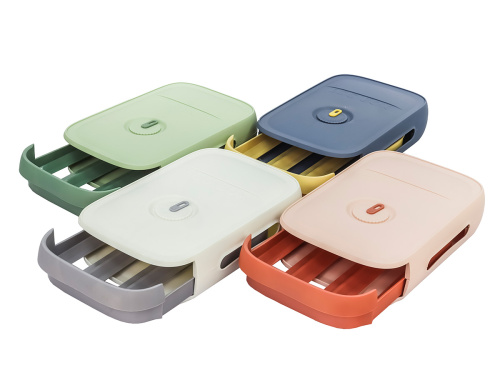 Контейнер для хранения яиц (на 24 штуки), 34х24х8 см, зеленый