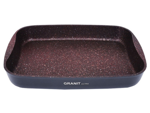 Противень с антипригарным покрытием 33.5x22x5.5 см, Kukmara (Granit Ultra Red), пга01а 