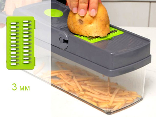 Многофункциональная тёрка 14 в 1 / комбайн / измельчитель / овощерезка