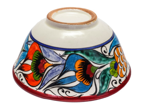 Пиала Риштанская Керамика Турецкий стиль красная 11 см