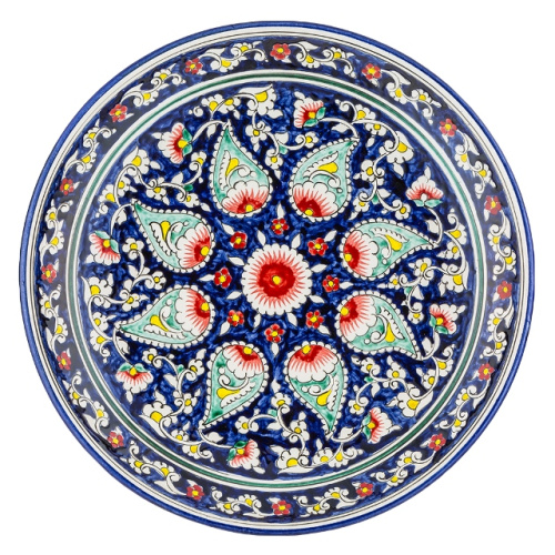 Ляган "Риштан", плоский, керамика, диаметр 32 см