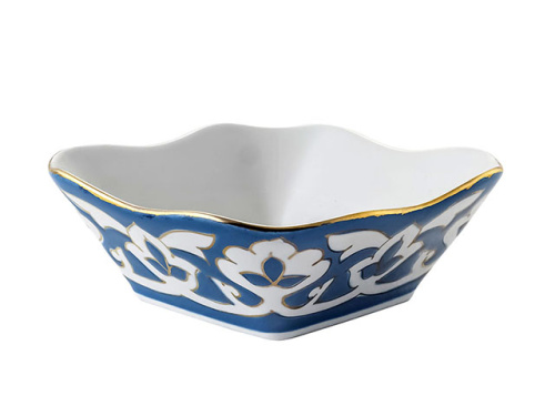 Салатница Бирюзовая Пахта, Turon Porcelain, с золотом, Ø 11 см